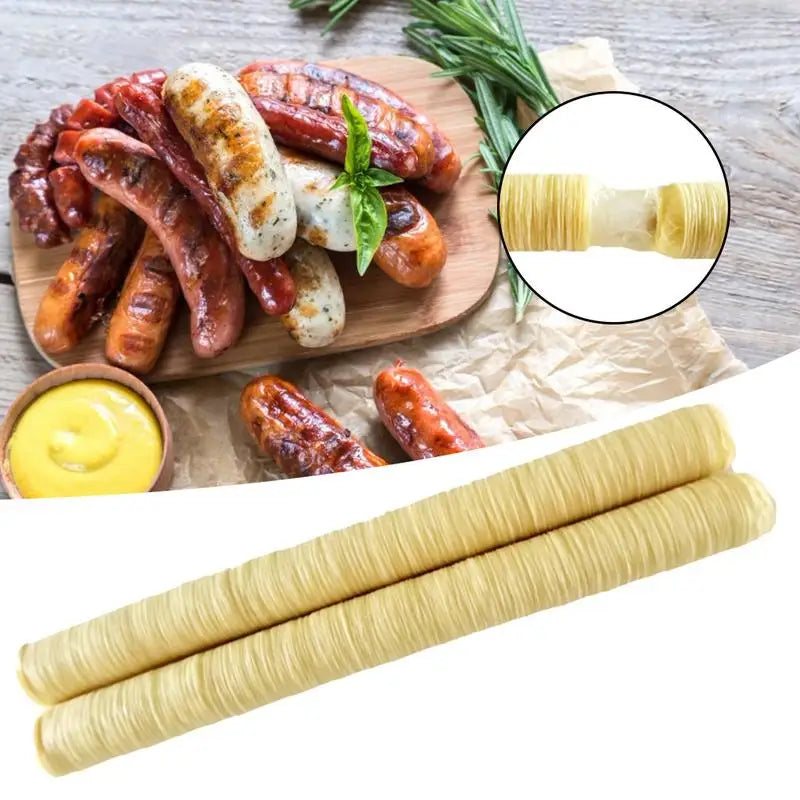 14Mx26Mm DIY Sausage Casing Roast Easy to Peel Dried Sausage Packing Casing Sausage Collagen Casings Kitchen Cooking Tools